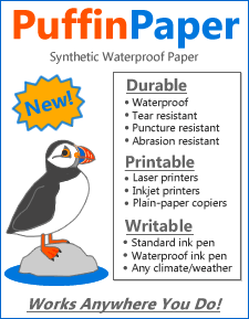 Outdoor Writing with Waterproof Paper - PuffinPaper, iGage