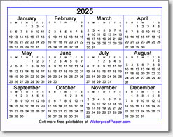 Single Page Calendars