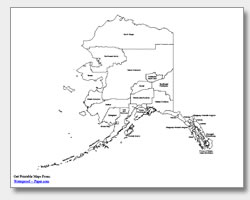 printable Alaska county map labeled