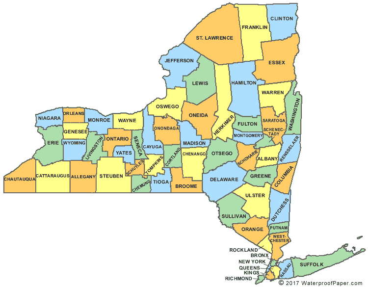 new york county maps Printable New York Maps State Outline County Cities new york county maps