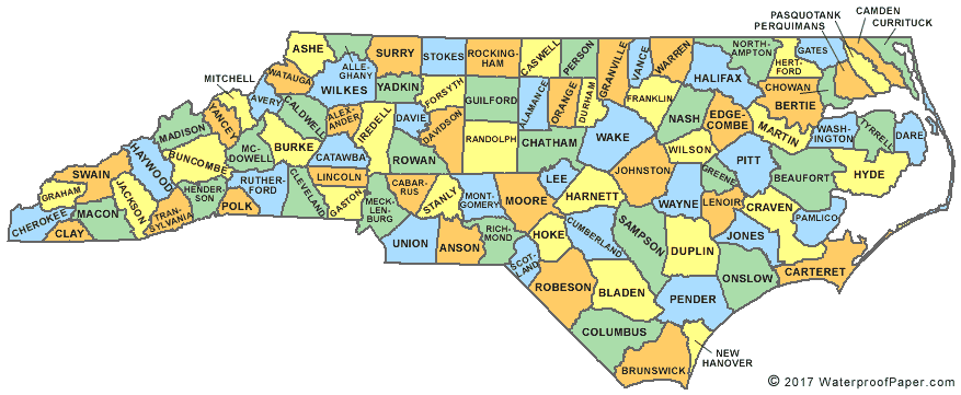 north carolina map of cities Printable North Carolina Maps State Outline County Cities north carolina map of cities