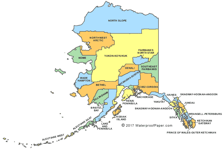 printable map of alaska with cities and towns Printable Alaska Maps State Outline Borough Cities printable map of alaska with cities and towns