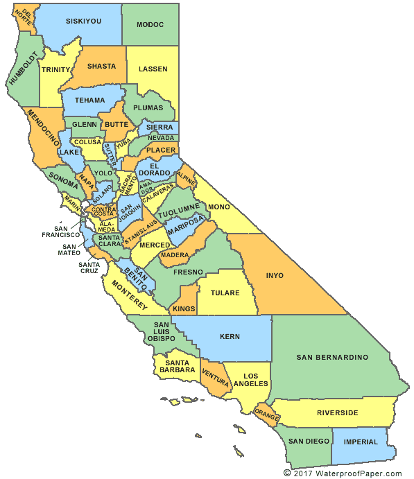Printable California Maps