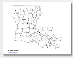 Map of Louisiana and County Map ***