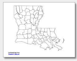 Blank Map Of Louisiana Parishes Printable Louisiana Maps | State Outline, Parish, Cities