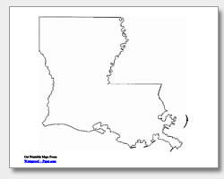 Louisiana State Map Stencil