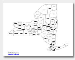 New York State Blank Map Printable New York Maps | State Outline, County, Cities