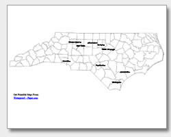 Blank North Carolina Map Printable North Carolina Maps | State Outline, County, Cities