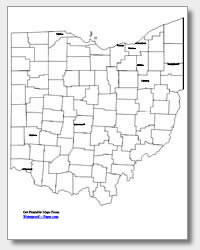printable map of ohio counties and cities Printable Ohio Maps State Outline County Cities printable map of ohio counties and cities