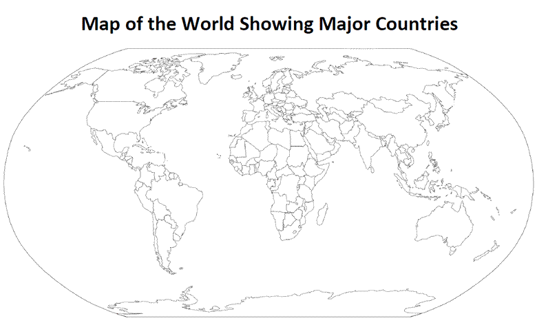 world map political outline
