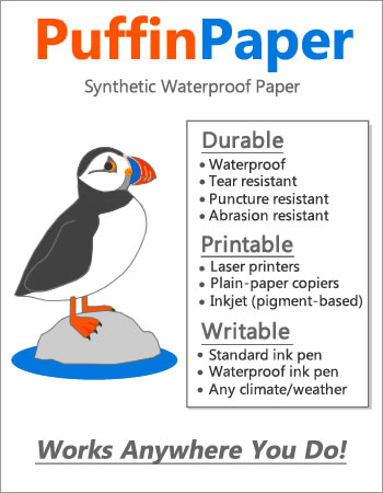 Tips for Using PuffinPaper - the Synthetic Waterproof Paper